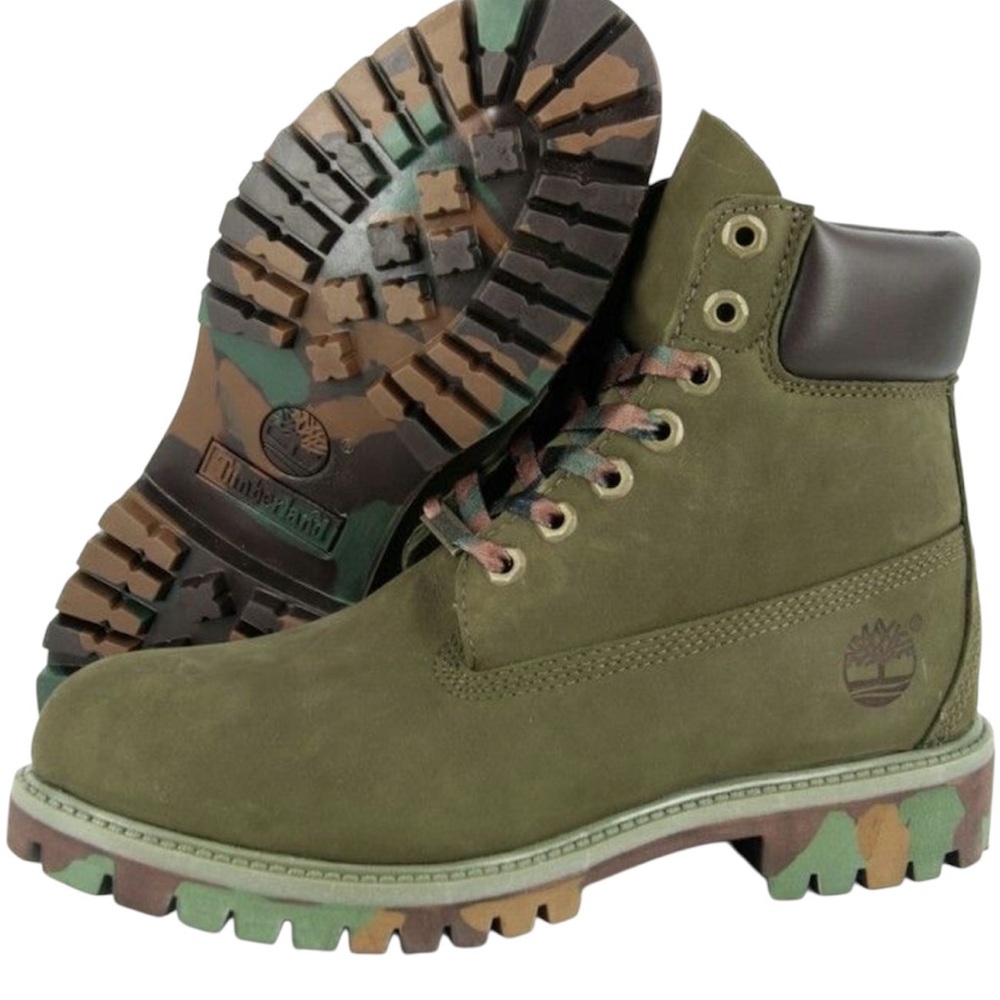Timberland 6 Inch Premium Boots GrennCamo Men’s Size 13 Custom TB049088